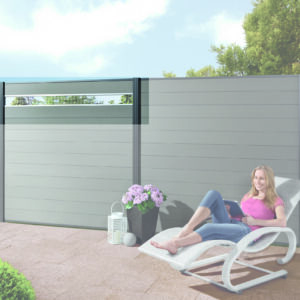 Design-Inlay für WPC-Steckzaun Turino, 2x15,1x179cm