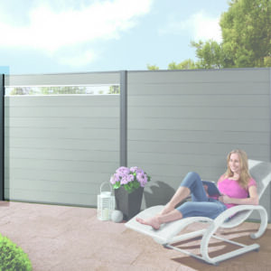 Start-/Abschlussleistenset für WPC-Steckzaun Turino