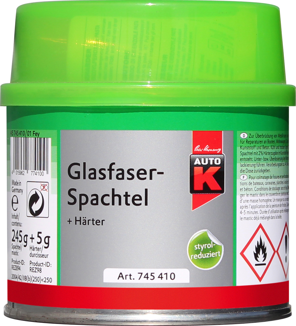 Auto-K GLASFASERSPACHTEL 250G 1 Auto-K GLASFASERSPACHTEL 250G
