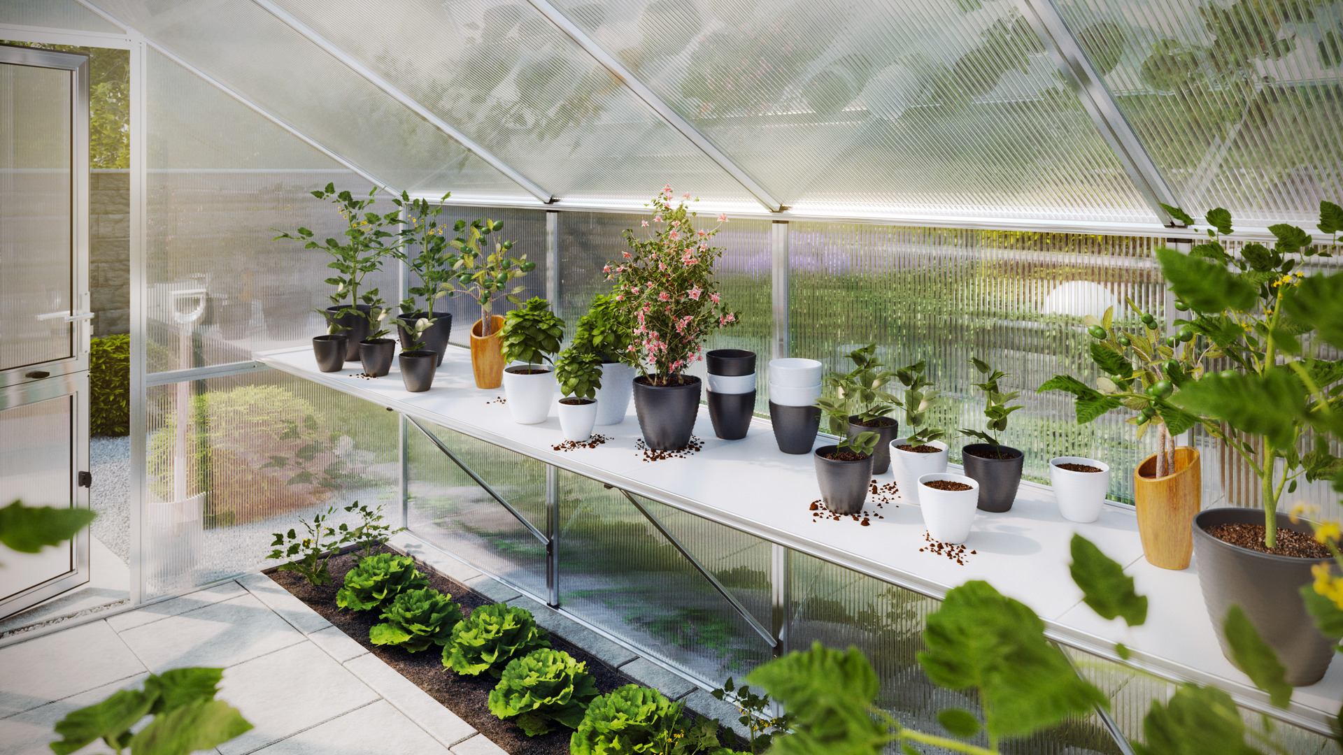 Tischgestell für Gewächshaus Rose 1 Tischgestell für Gewächshaus Rose