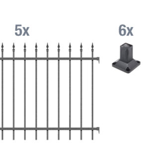 Grundset Zierzaun Chaussee 10m