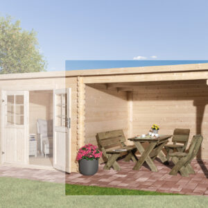 Anbau für Blockbohlenhaus Malta 1