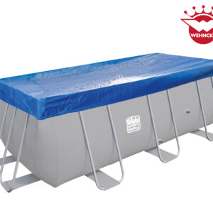 Poolabdeckung mit Gummizug, blau