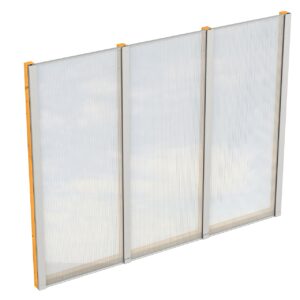 Seitenwand m. Polycarbonat, freistehend Fichte