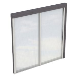 Seitenwand m. Polycarbonat, Wandanbau Fichte