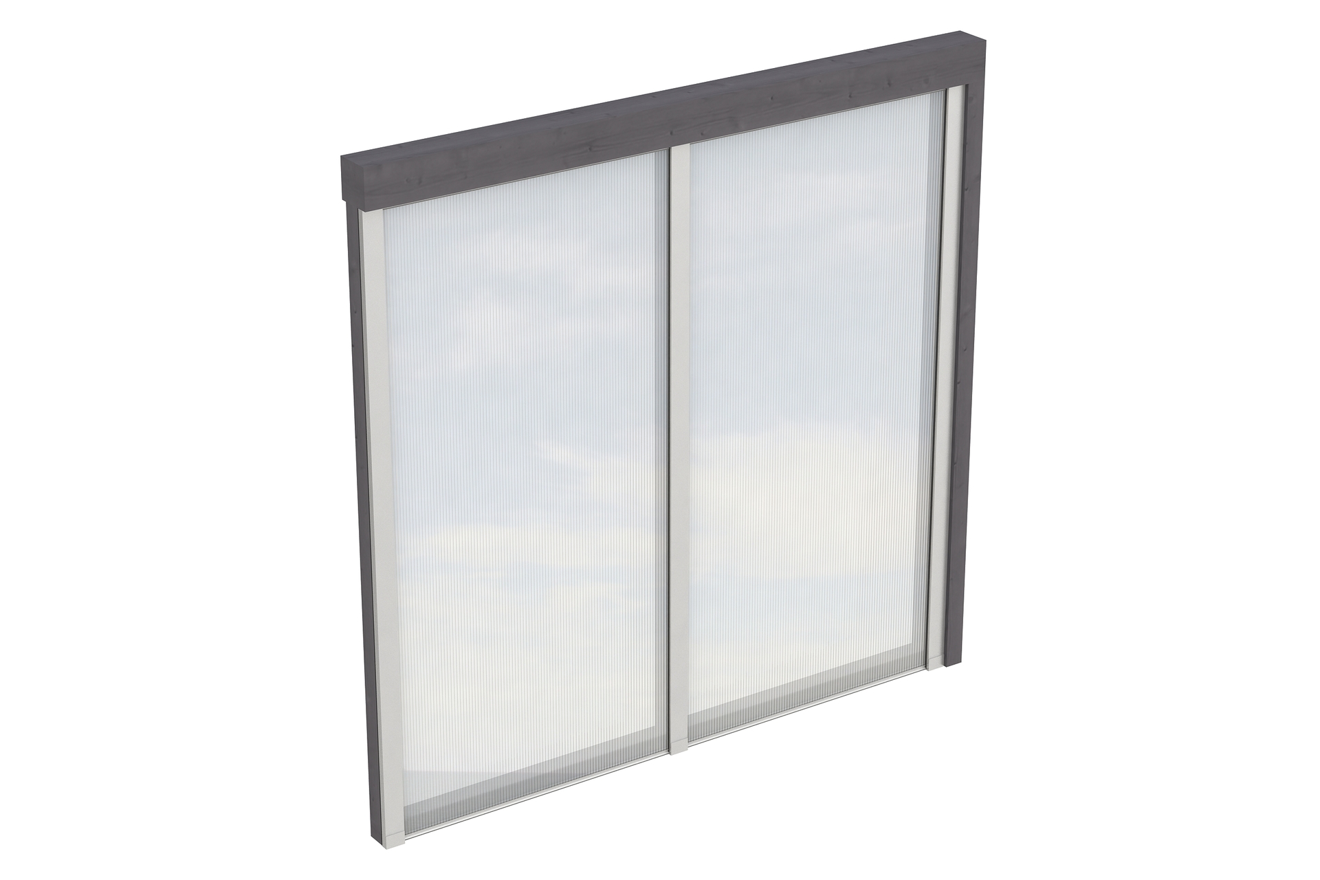 Seitenwand m. Polycarbonat, Wandanbau Fichte 1 Seitenwand m. Polycarbonat, Wandanbau Fichte