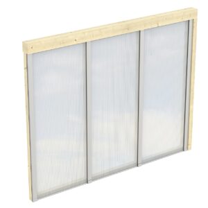 Seitenwand m. Polycarbonat, Wandanbau Fichte