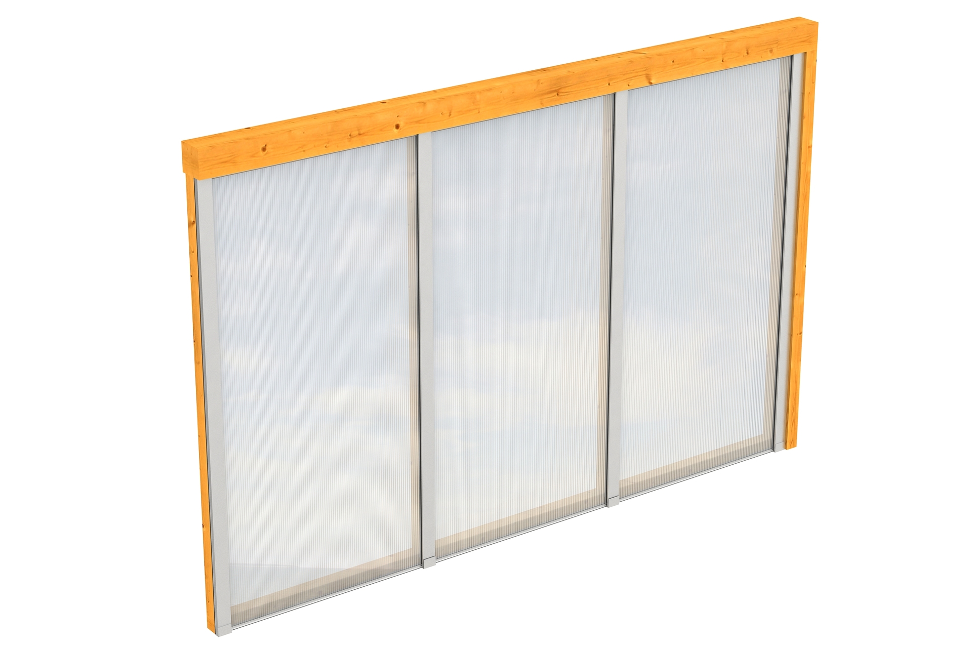 Seitenwand m. Polycarbonat, Wandanbau Fichte 1 Seitenwand m. Polycarbonat, Wandanbau Fichte
