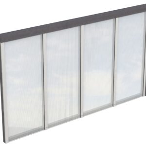 Seitenwand m. Polycarbonat, Wandanbau Fichte
