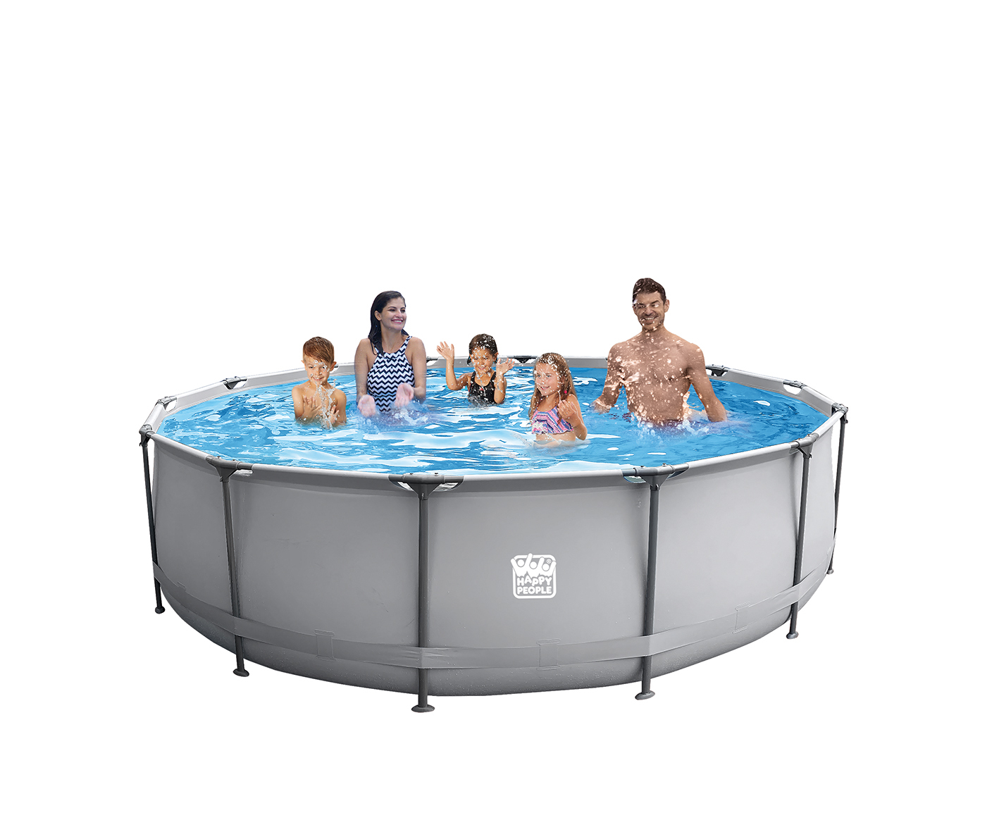 Stahlrahmenpool-Set mit Filterpumpe, grau 1 Stahlrahmenpool-Set mit Filterpumpe, grau