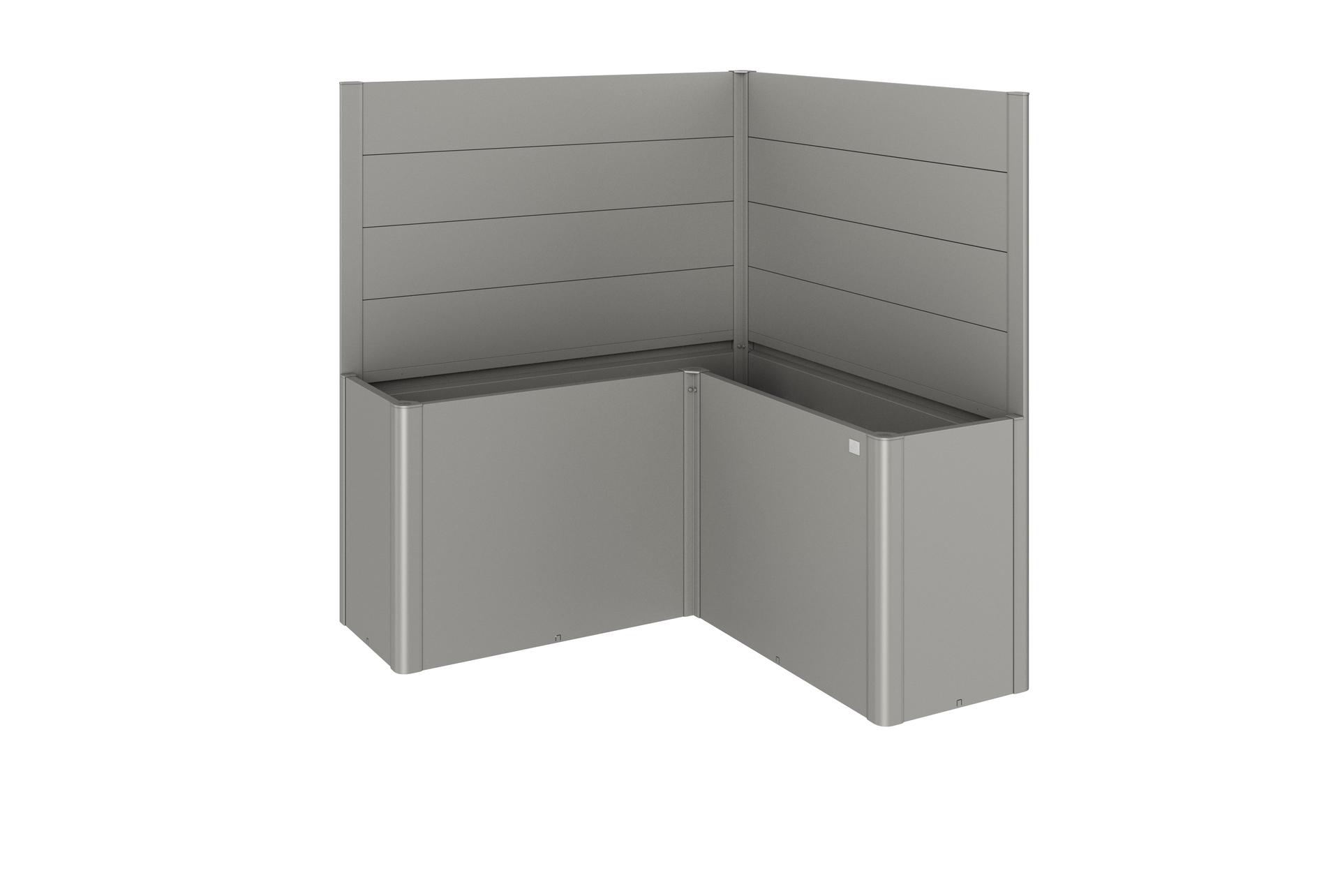 Sichtschutz zu Pflanzbeet Belvedere L-Form ohne Acrylglas 1 Sichtschutz zu Pflanzbeet Belvedere L-Form ohne Acrylglas