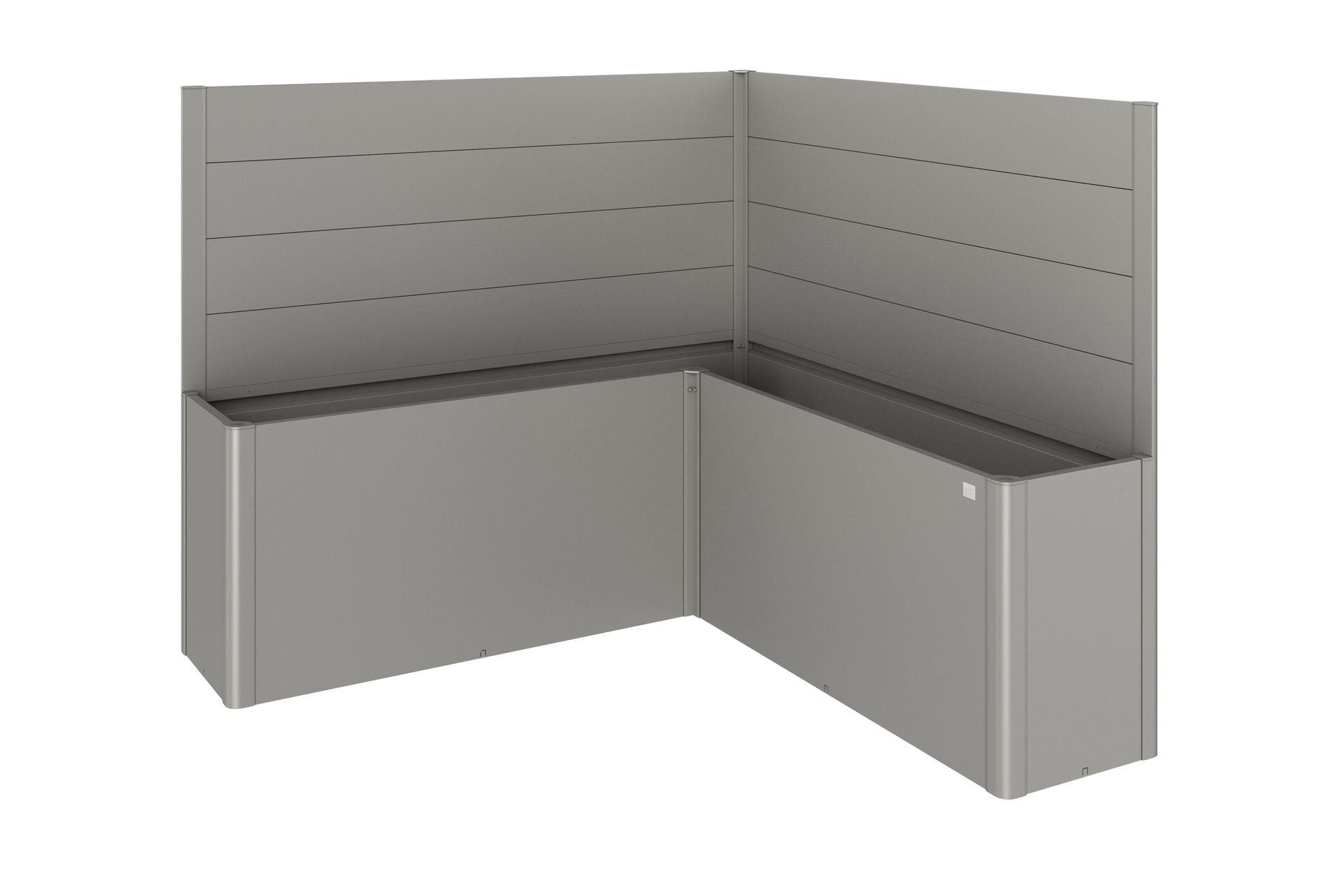 Sichtschutz zu Pflanzbeet Belvedere L-Form ohne Acrylglas 1 Sichtschutz zu Pflanzbeet Belvedere L-Form ohne Acrylglas