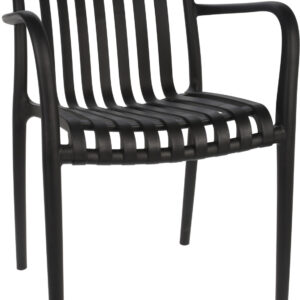 Gartenstuhl, Kunststoff, schwarz
