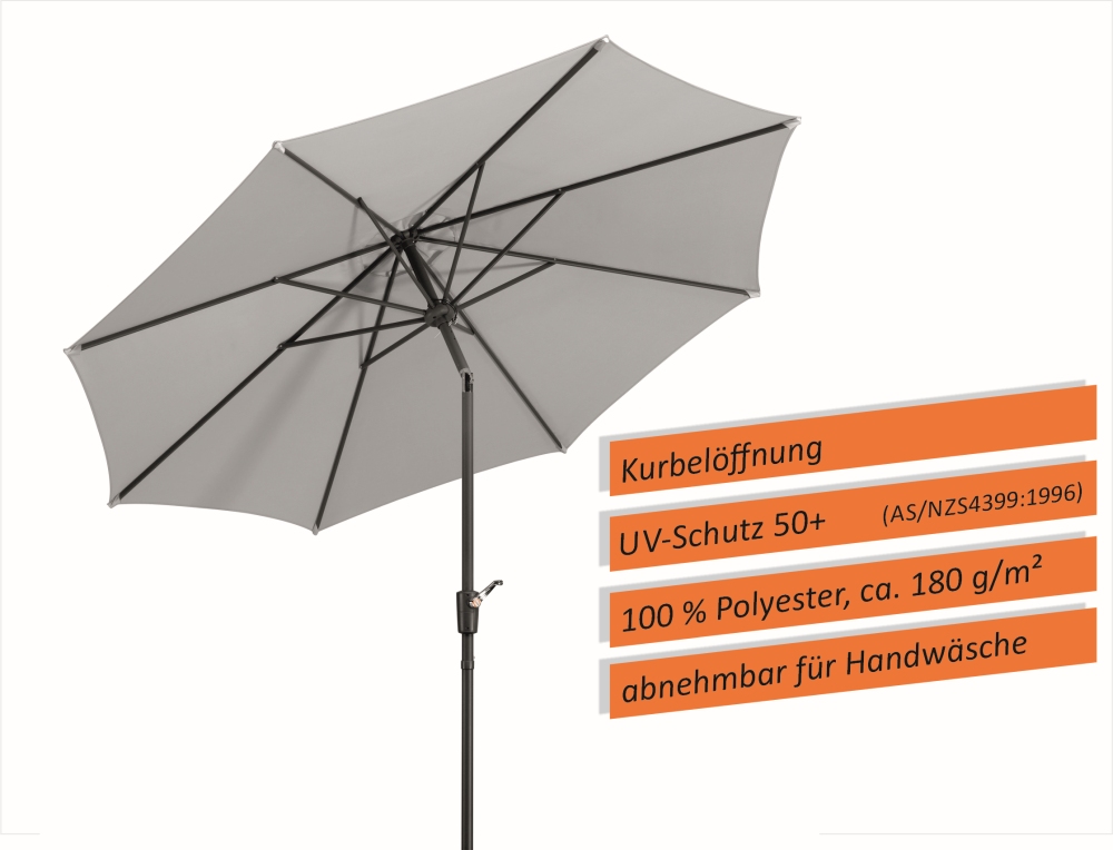 Marktschirm Harlem Ø 270/8cm 1 Marktschirm Harlem Ø 270/8cm