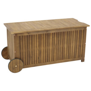 Kissenbox mit Rollen 123x52x59cm, Akazie