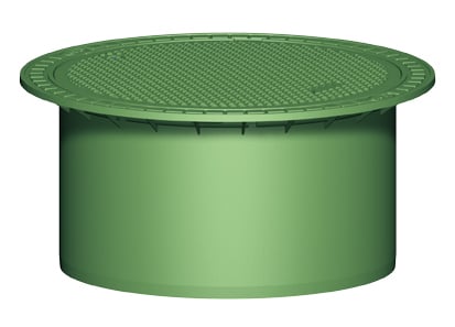 1626138 teleskop domschacht mini gruen mit pe deckel begehbar