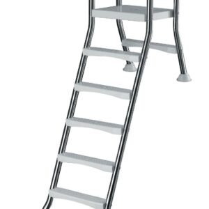 Halbhochbeckenleiter Edelstahl