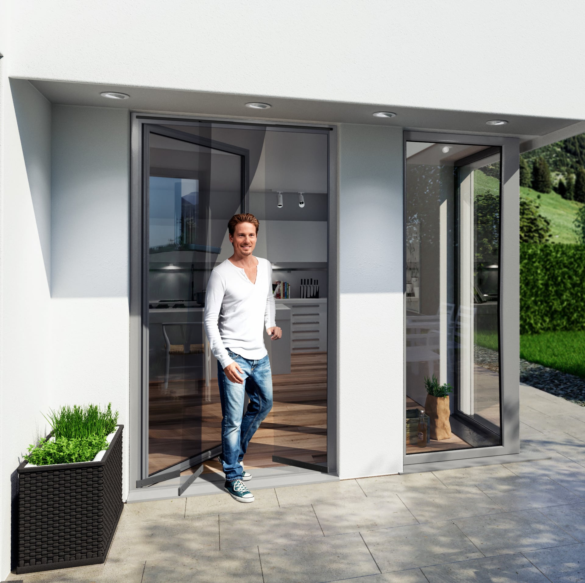 Insektenschutz Plus Lamellentür Easy 1 Insektenschutz Plus Lamellentür Easy