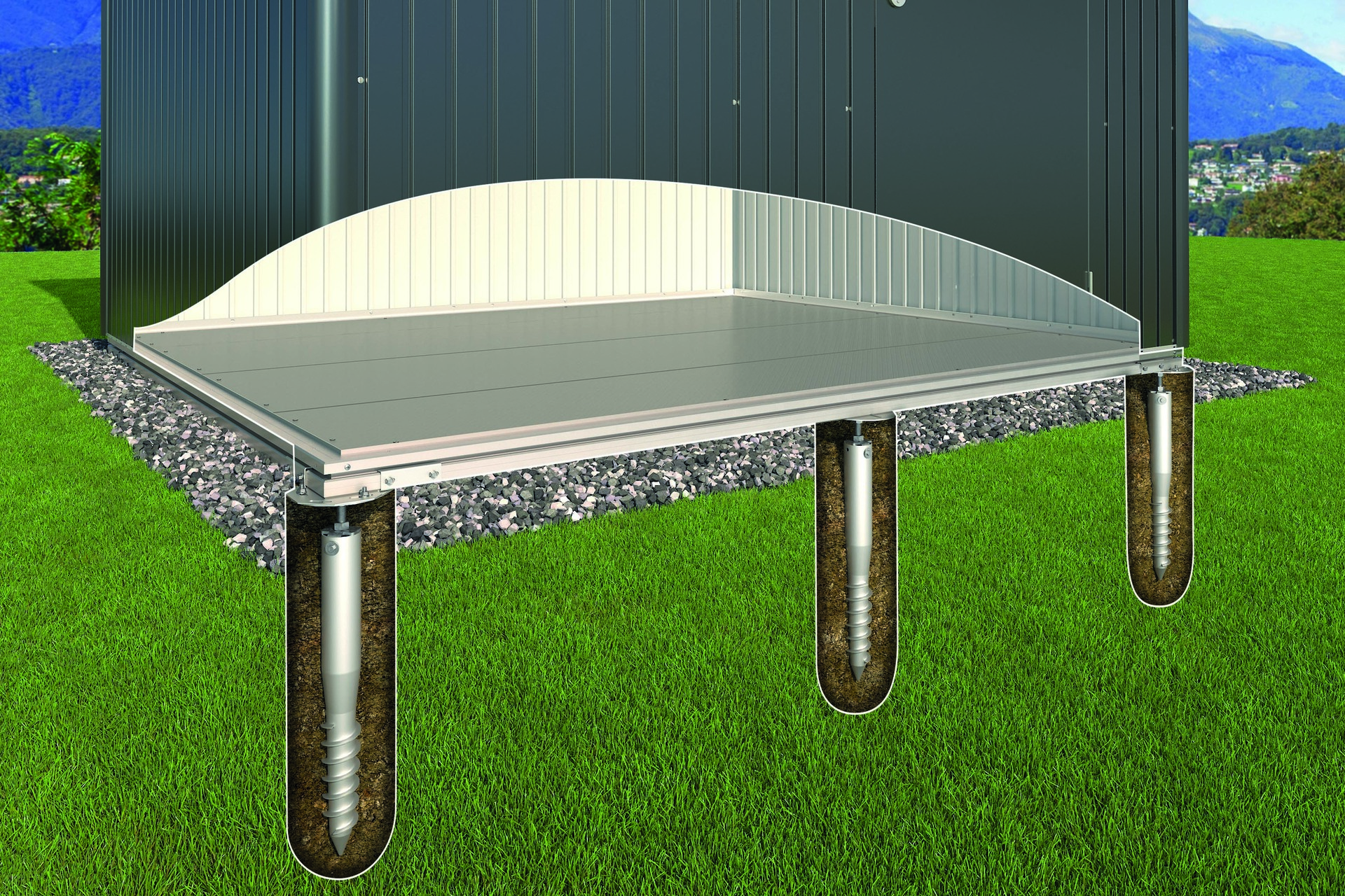 Trocken-Schraubfundament AvantGarde 1 Trocken-Schraubfundament AvantGarde