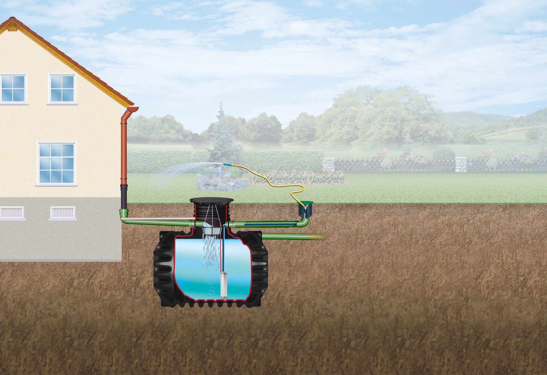 COMPACT Erdtank, schwarz, oval 1 COMPACT Erdtank, schwarz, oval