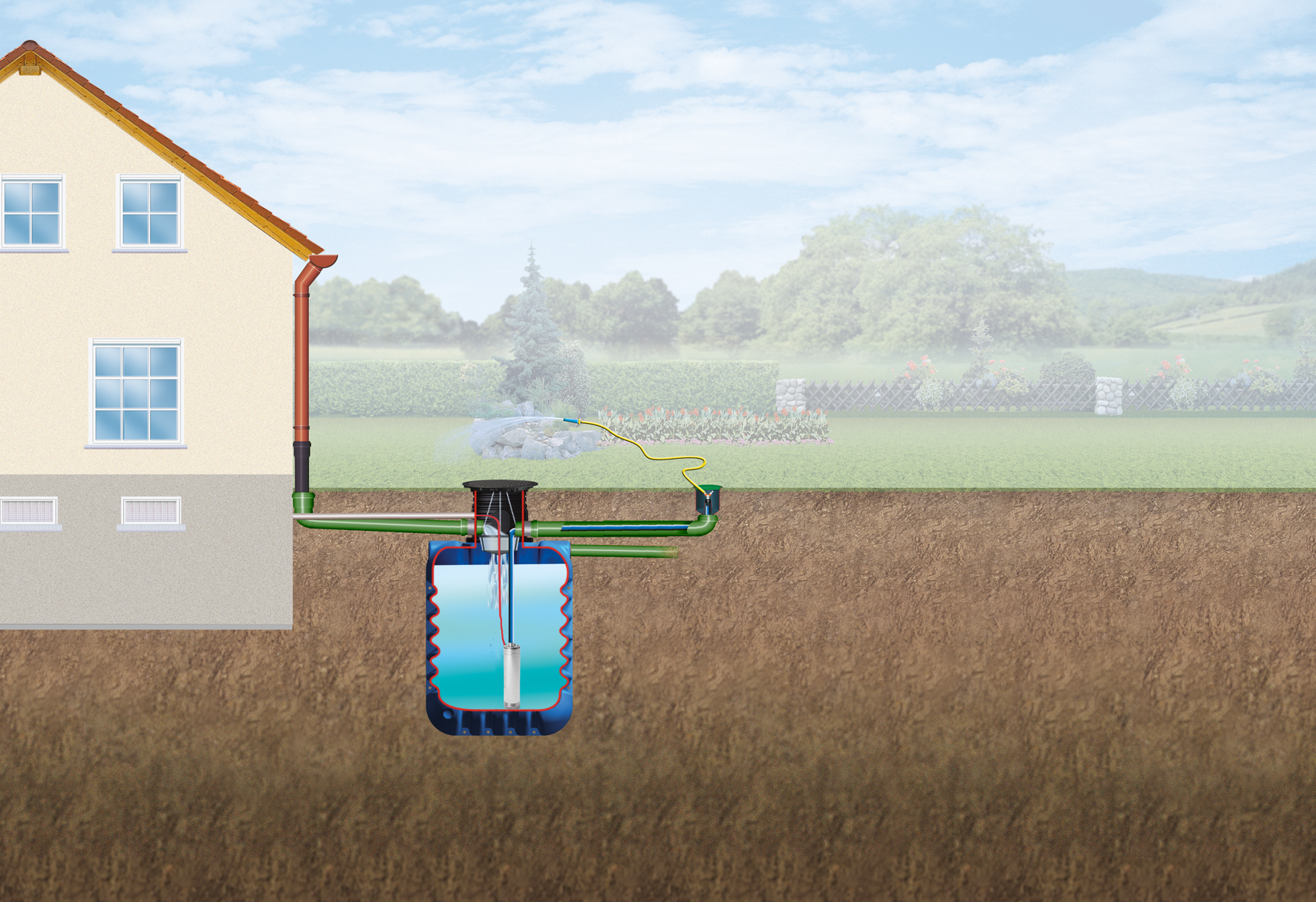 MODULARIS Erdtank, blau, eckig 1 MODULARIS Erdtank, blau, eckig