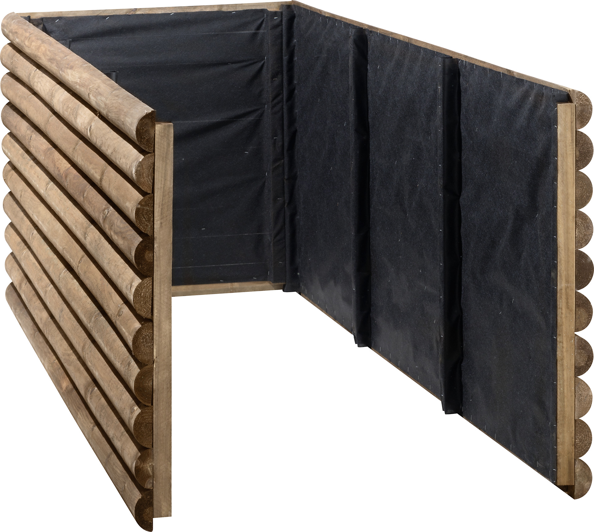 Hochbeet Halbrundriegel, teakbraun 1 Hochbeet Halbrundriegel, teakbraun