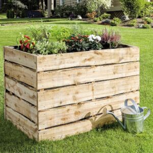 Hochbeet Lärche rustikal, ca. 120x80x60cm