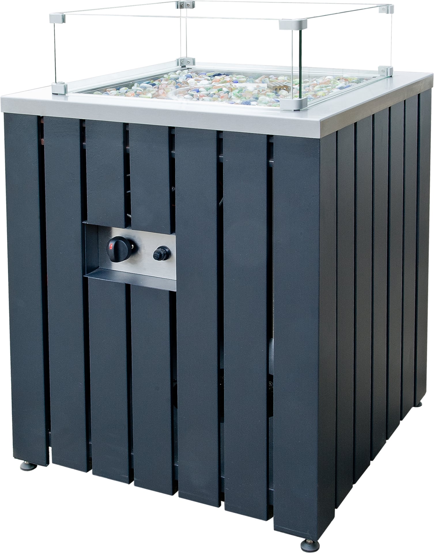 Gasfeuerstelle mit Glasschutz 1 Gasfeuerstelle mit Glasschutz