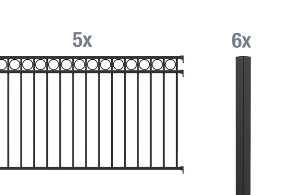 Grundset Zierzaun Circle 10m 1 Grundset Zierzaun Circle 10m