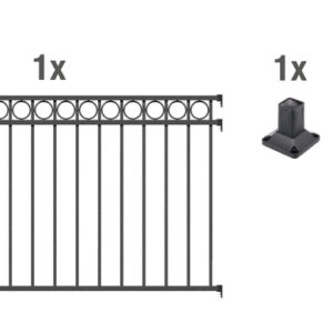 Anbauset Zierzaun Circle 2m