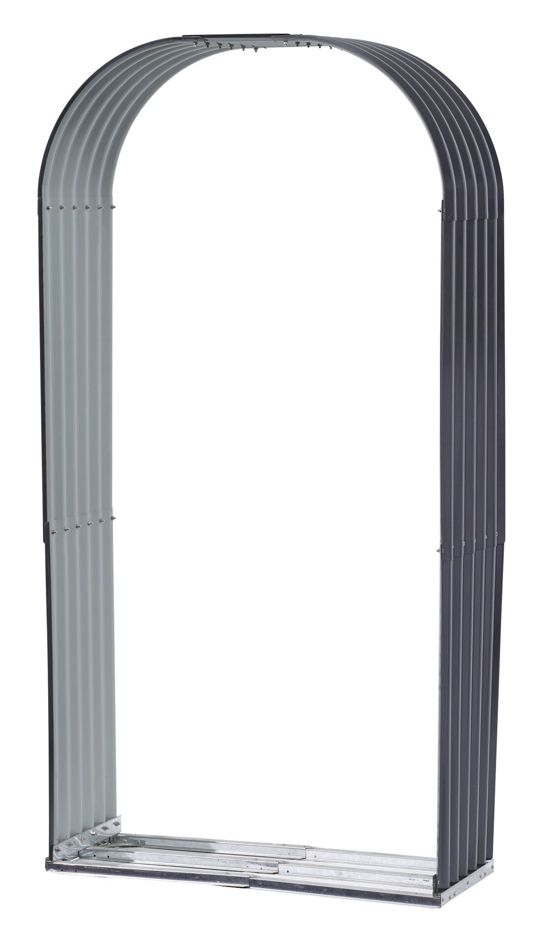 Holzunterstand mit Rundbogen 1 Holzunterstand mit Rundbogen