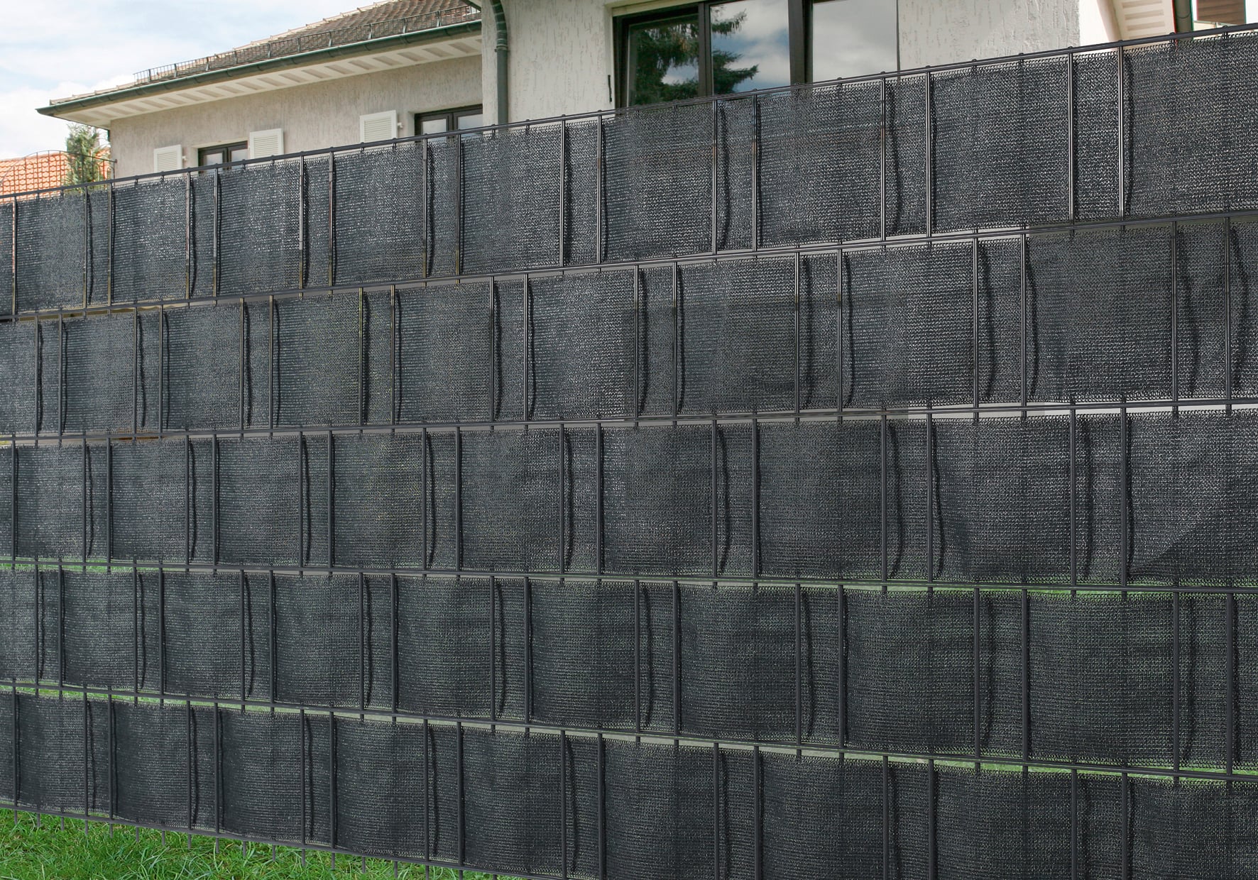 Sichtschutzstreifen HDPE-Gewebe, 0,19x20,5m, anthrazit, flex, Rolle 1 Sichtschutzstreifen HDPE-Gewebe, 0,19x20,5m, anthrazit, flex, Rolle