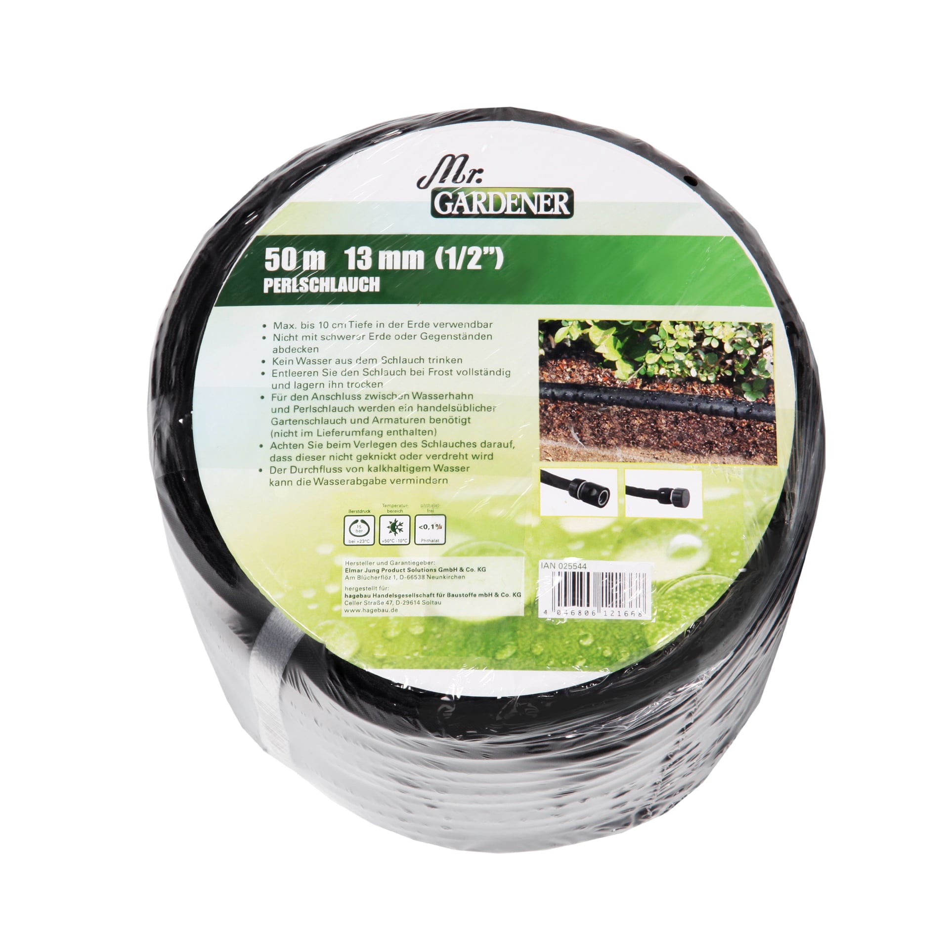 Perlschlauch 50 M Grau/Schw. 1 Perlschlauch 50 M Grau/Schw.