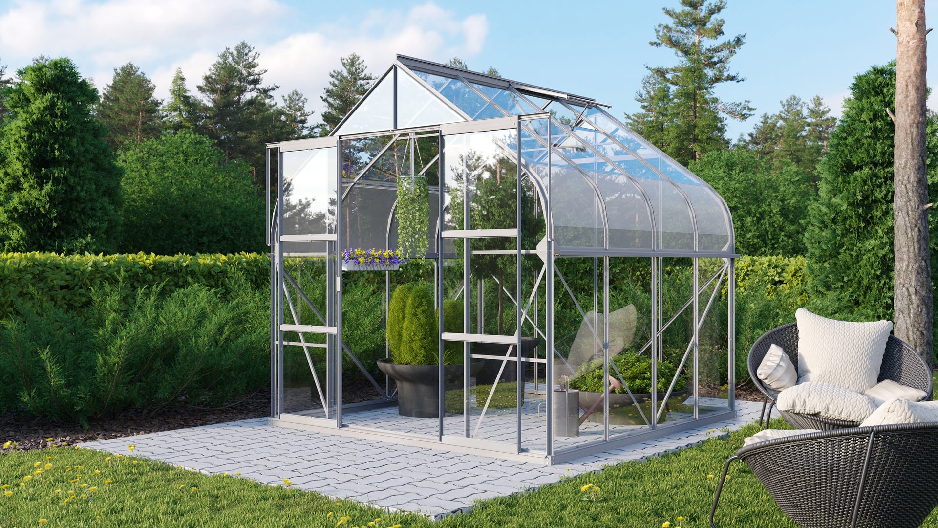 Gewächshaus Dione 6700, inkl. Fundament 1 Gewächshaus Dione 6700, inkl. Fundament