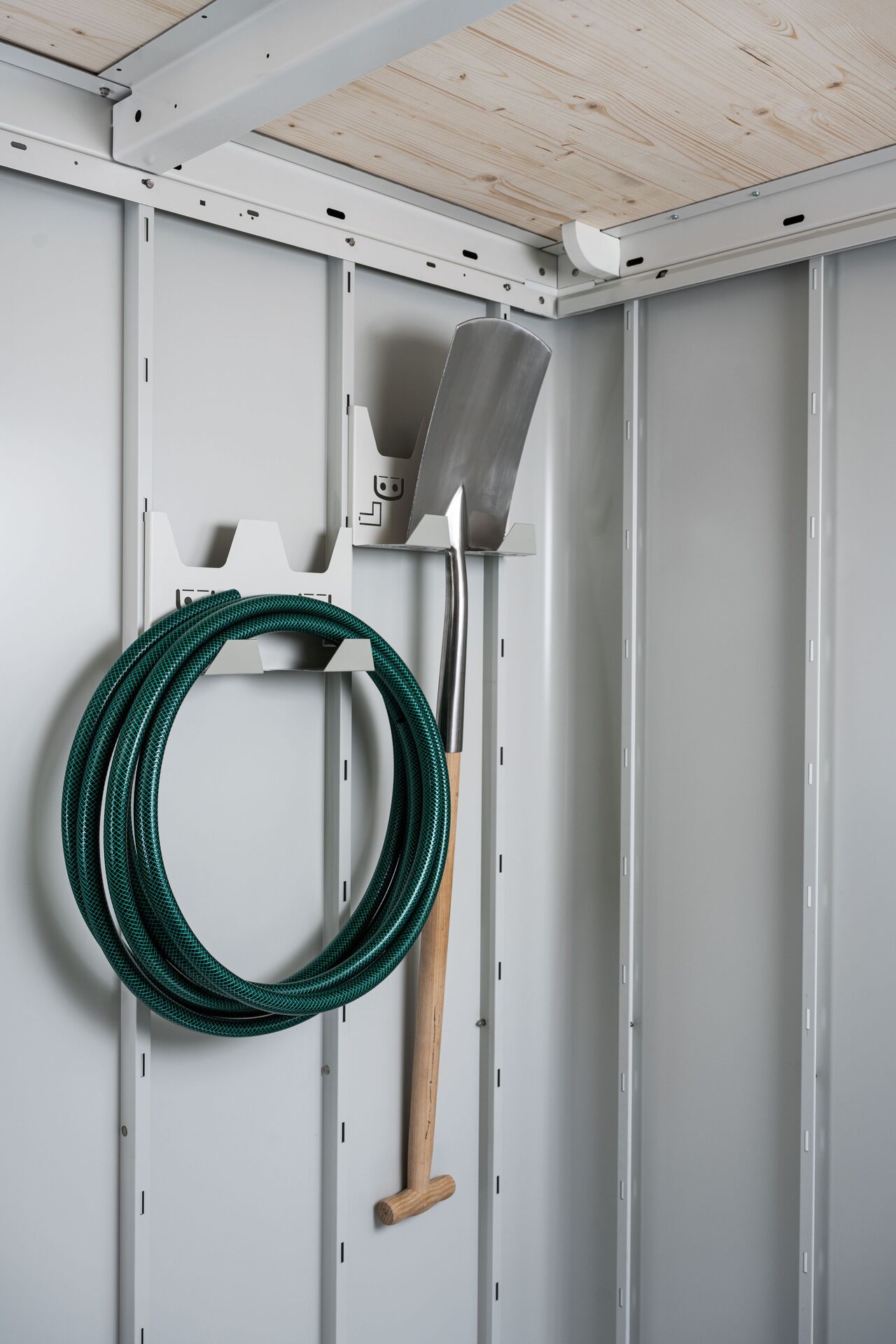 Gerätehalter Gerätehaus Neo grauweiß 2 Stück 1 Gerätehalter Gerätehaus Neo grauweiß 2 Stück