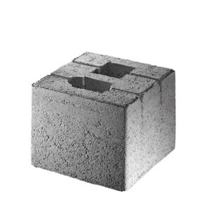 Pfosten-Fundamentstein, grau