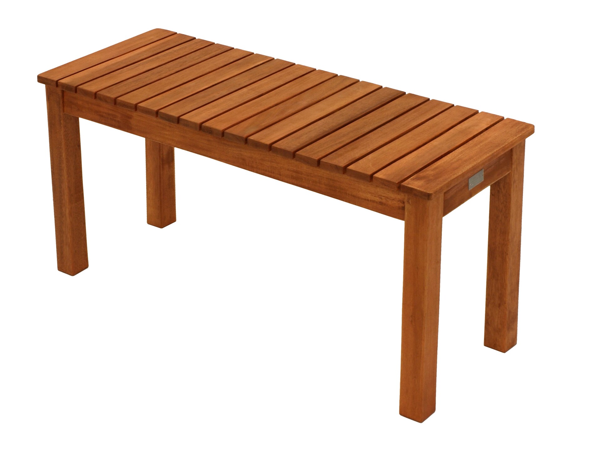 Hockerbank aus Eukalyptusholz 1 Hockerbank aus Eukalyptusholz