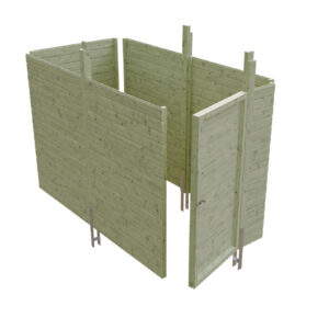 Abstellraum aus Profilschalung imprägniert