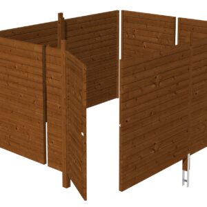 Abstellraum aus Profilschalung imprägniert