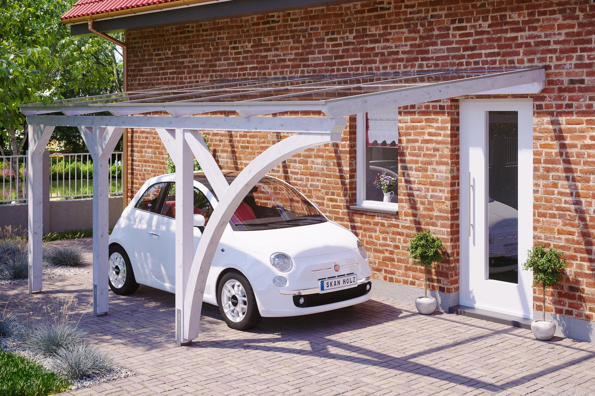 Carport Eifel mit Bogen 300 x 541cm 1 Carport Eifel mit Bogen 300 x 541cm