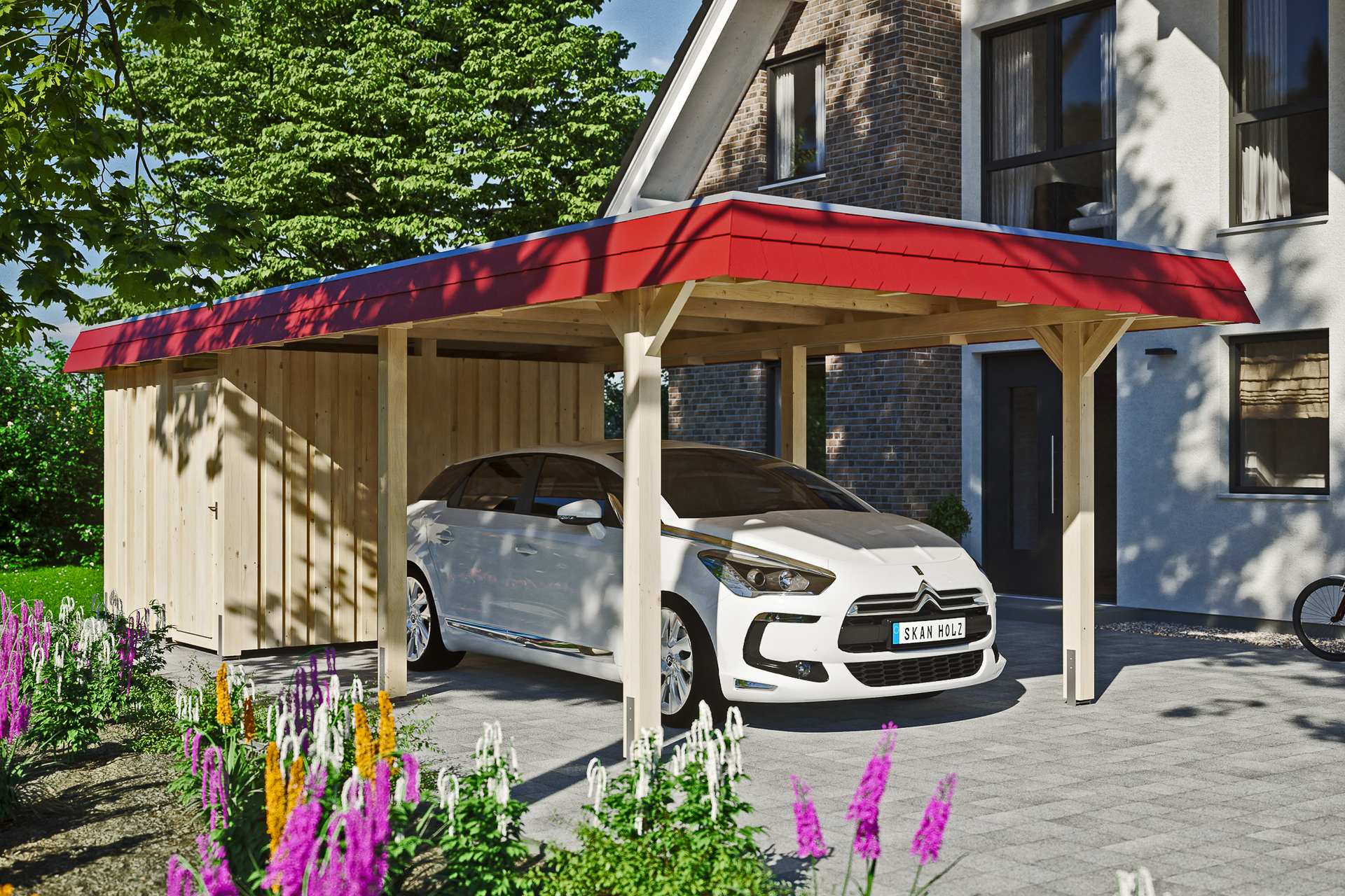 Carport Wendland mit Abstellraum 1 Carport Wendland mit Abstellraum