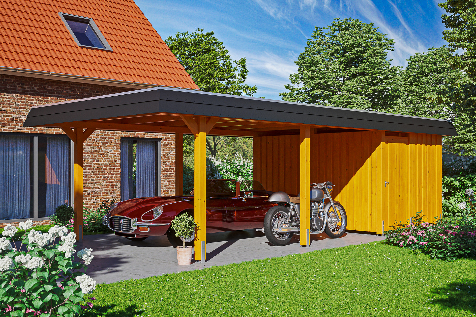 Carport Wendland mit Abstellraum 1 Carport Wendland mit Abstellraum