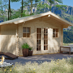 Gartenhaus Davos 1, 380 x 300 cm, natur