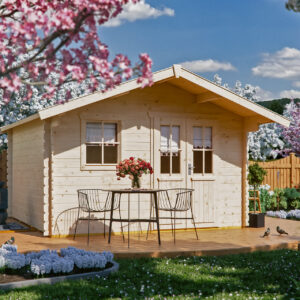 Gartenhaus Malaga , mit Vordach natur