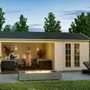 Gartenhaus Tilburg 613x380cm, 28mm