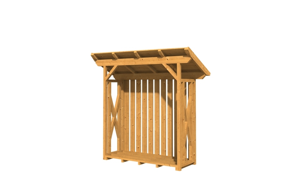 Holzunterstand Lars 1, 240x102cm 1 Holzunterstand Lars 1, 240x102cm