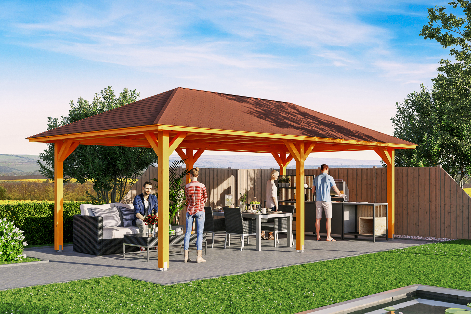 4-Eck Pavillon Orleans 1 4-Eck Pavillon Orleans