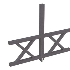 Seitenwand Andreaskreuz, freistehehend Fichte