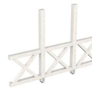 Seitenwand Andreaskreuz, freistehehend Fichte