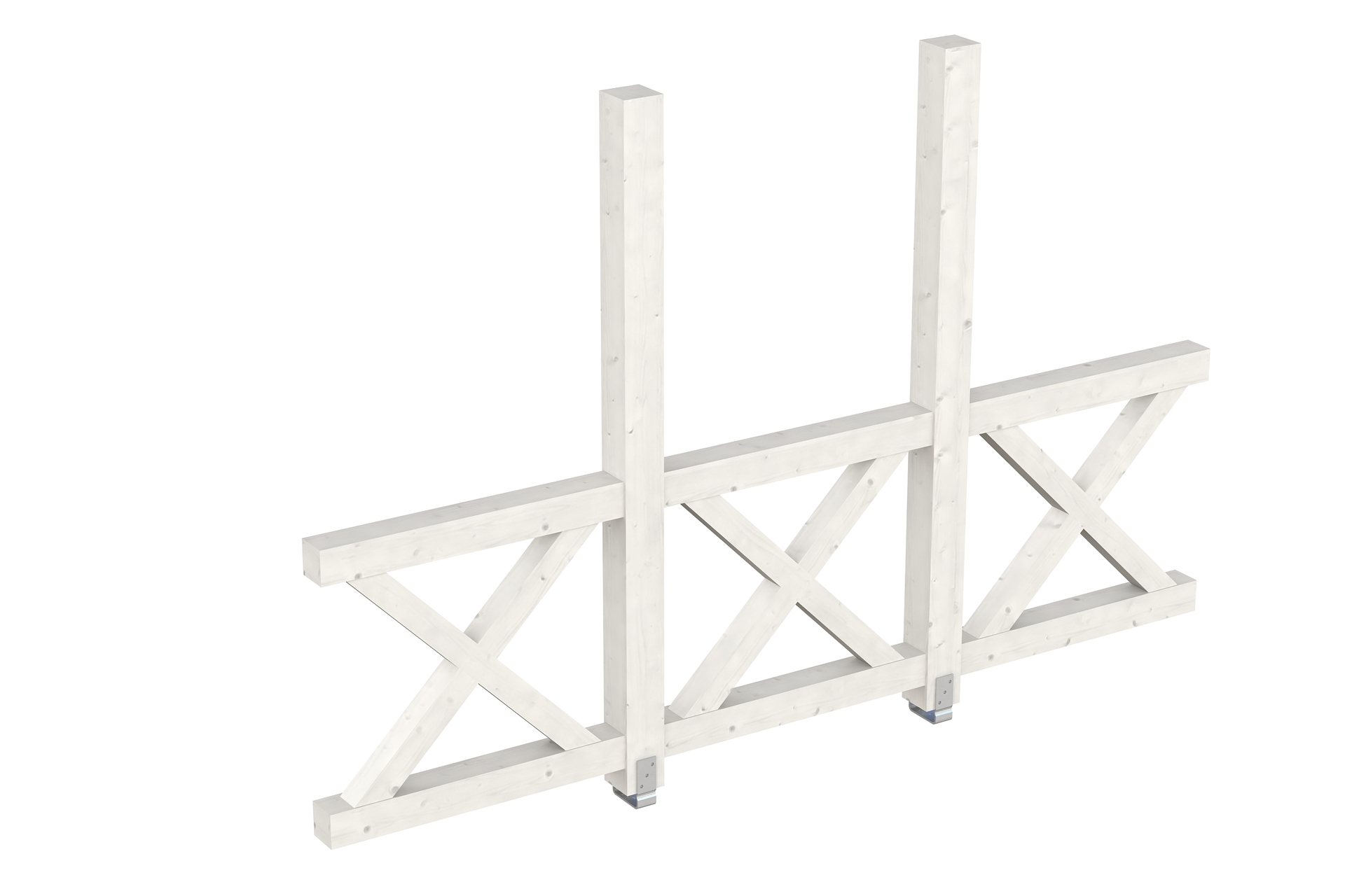 Seitenwand Andreaskreuz, freistehehend Fichte 1 Seitenwand Andreaskreuz, freistehehend Fichte